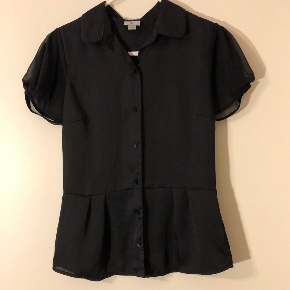 Black Worthington Buttoned Top size M